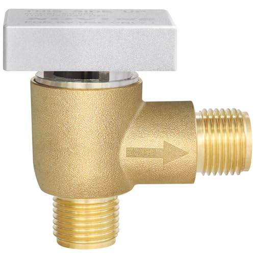 RV Vacuum Breaker Check Valve,Brass Camper RV Black Tank Flush Check Valve - color: Brass