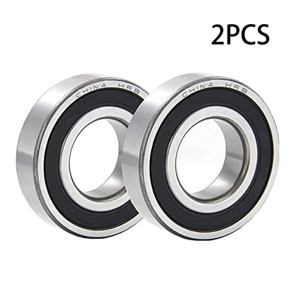 6205-2RZ Bearings, 25x52x15mm Ball Bearing 6205RZ Double Rubber Sealed Shielded Bearing ID 25mm, OD 52mm, Thickness 15mm Deep Groove Ball Bearing for 3D Printer, Scooters Ball Bearing 2pcs - style: 6205-2RZ