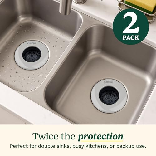 Cuisinart Stainless Steel Kitchen Sink Drain Strainer, 2-Pack, 4.35" - color: Light Gray