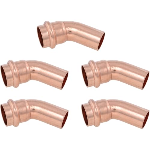 SharkBite 3/4 Inch Copper Press x 3/4 Inch FTG 45 Degree Street Elbow, Plumbing Fitting, Pack of 5, UPR620X5 - size: 3/4 in. x 3/4 in., 5 Pack