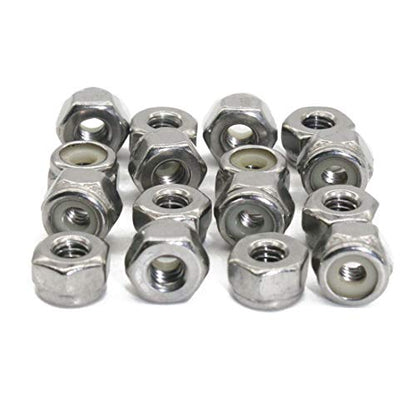Fullerkreg #4-40 UNC Nylon Insert Lock Nut, 18-8 Stainless Steel - size: 4-40 (100 Pack)