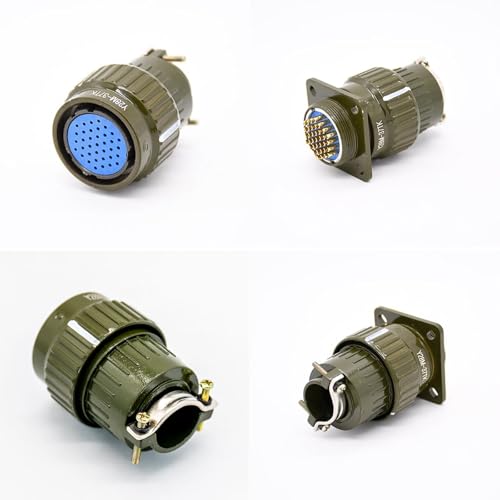 Aviation Connector 28mm Y28M-37TK Female 37 Pin Circular Connector Solder Cable Plug Bayonet Coupling Waterproof Aviation Metal Wire Panel Power Chassis Fittings Connector