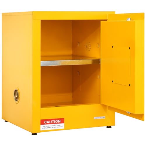 VEVOR Flammable Cabinet 17" x 17" x 22", Galvanized Steel, Safety Cabinet, Adjustable Shelf Flammable Storage Cabinet, for Commercial Industrial and Home Use: Industrial & Scientific - size: 17" x 17" x 22"