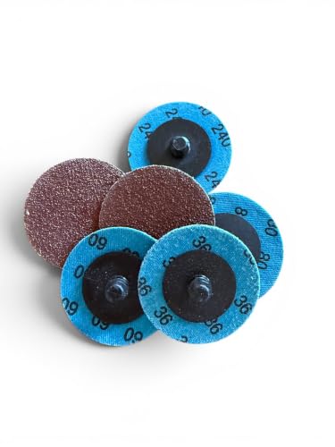 Surface Conditioning Discs, 50 Pcs, 36 60 80 120 240 Grit, Quick Change Abrasive Pads for Polishing, Deburring, Rust and Paint Removal
