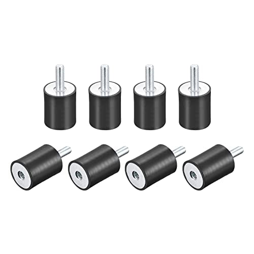 uxcell Rubber Mounts 8pcs M8 Male/Female Vibration Isolator Shock Absorber, for Garage Motor Air Compressor Car Boat Bobbins, D30mmxH40mm - size: M8x30mmx40mm