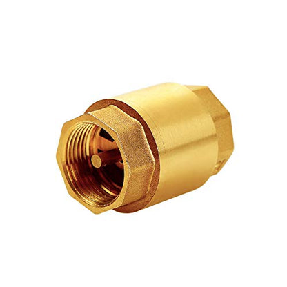 Joywayus Brass Check Valve 3/4" NPT Female Thread One Way Backflow Preventer Check Valves (Pack of 2) - size: 3/4" Female