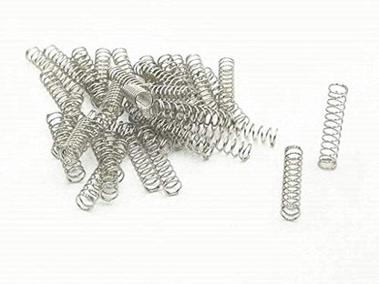 Metal Compression Spring Silver Tone (0.5x5x25mm 100 Pcs)