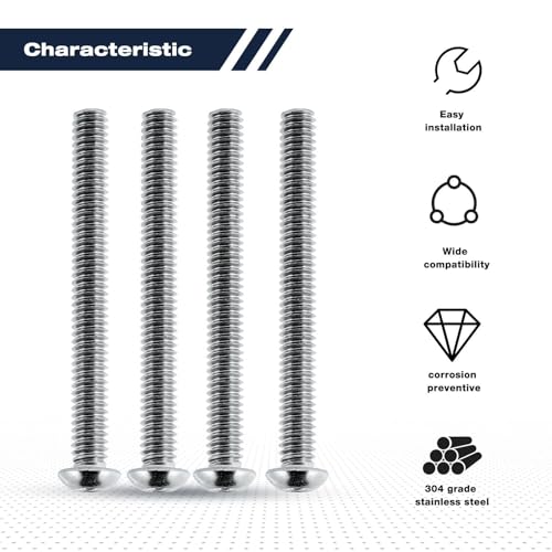 15 Sets 1/4-20 x 1-1/4" Button Head Socket Cap Bolts Screws with Nuts, Flat & Lock Washers, 304 Stainless Steel 18-8, Hex Drive, Bright Finish - size: 1/4-20, style: (15Sets)1/4-20 x 1-1/4"