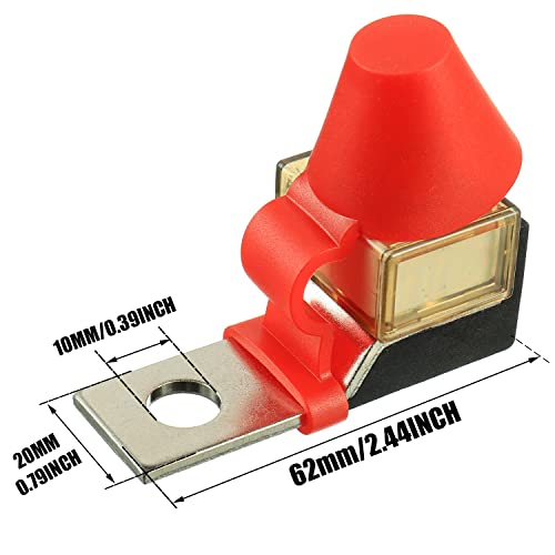250 AMP MRBF Terminal Block Fuse Holder Single Stud 5/16" (M8) Compact Rated Battery Fuse 250A - size: 250A