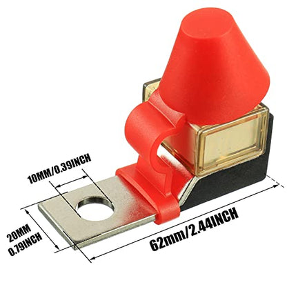 80 AMP MRBF Terminal Block Fuse Holder Single Stud 5/16" (M8) Compact Rated Battery Fuse 80A - size: 80A