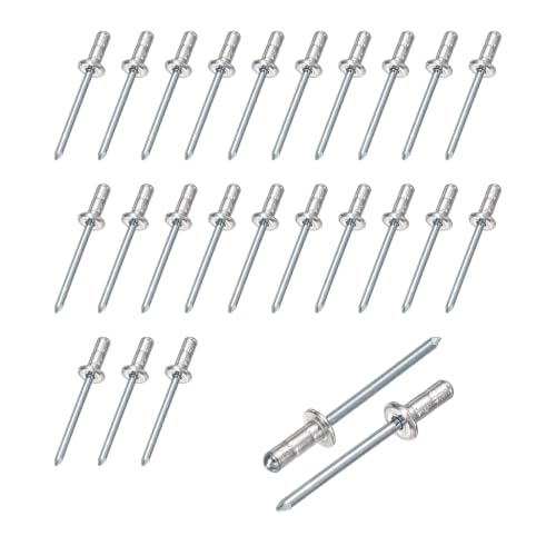 HARFINGTON 25pcs Aluminum Large Head Grip Rivets 5/32" x 3/10" - size: 5/32" x 3/10"