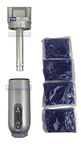 EDGE INDUSTRIAL HEAVY DUTY IN LINE DESICCANT AIR DRYER WITH METAL BOWL, FOR COMPRESSED AIR, DRY AIR FOR PNEUMATIC TOOLS (3/4" NPT) - style: 3/4" NPT