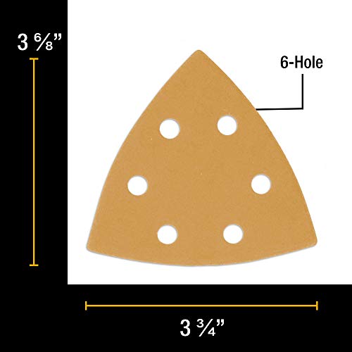 Dura-Gold Premium Triangle Oscillating Mouse Sanding Sheets - 100 Grit (Box - size: 100-Grit