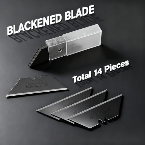 REXBETI 4-Pack Box Cutter Utility Knife, Folding Pocket Knife, 14 Blades