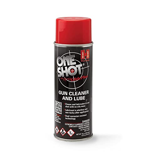 Hornady One Shot Gun Cleaner and Case Lube, 10 oz – Aerosol Dry Lube, With DynaGlide Plus – Clean, Non-Sticky and Easy to Use – Contains No Petroleum, Won't Contaminate Powder or Primers