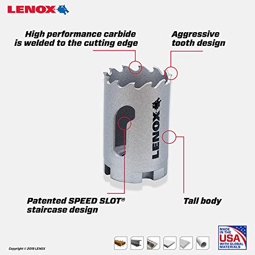 LENOX Tools Carbide Hole Saw, 1 1/4-Inch (32 mm) (LXAH3114) - style: 1 1/4-Inch (32 mm)