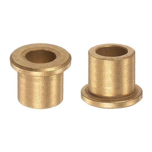 HARFINGTON 2pcs Flange Bearing Sleeve 12mm Bore 18mm OD 20mm Length 3mm Flange Thickness Bronze Bushing Self Lubricating Bushings Sleeve for Industrial Equipment - size: 12mm x 18mm x 20mm