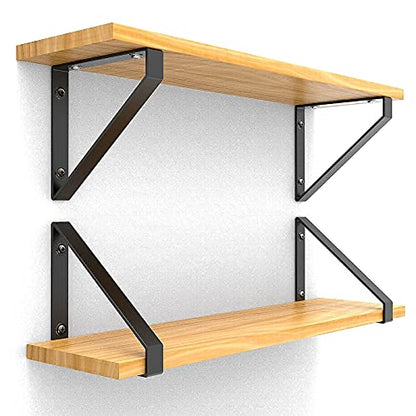 2 PCS Heavy Duty Shelf Brackets,8" Metal Wall Steel Triangle Bracket - size: 2 PCS