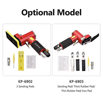 Mini Straight Line Air Polisher,Mini Straight Line Air Sander with 2 Sanding Pads Random Orbital Pneumatic Sander Air-Operated Handheld Polisher Waxer for Auto Body Work Furniture Wood Metal Su