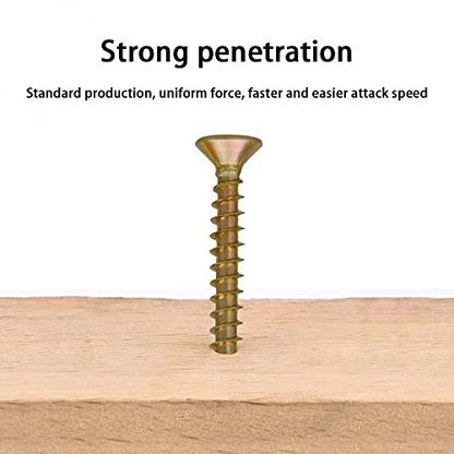 M4 Flat Head Wood Screws Assortment Kit 340 Pcs,Phillips Drive Countersunk Flat Head Self-Tapping Wood Screws,Yellow Zinc Plated Finish Screw Kit,Self Tapping Screws for Metal,Full Thread - style: M4 340PCS