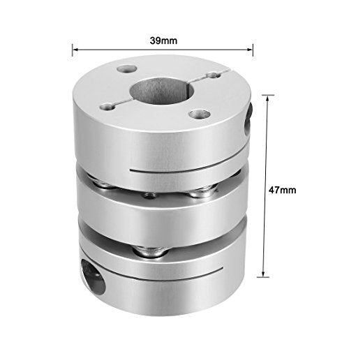 uxcell 14mmx15mm Clamp Tight Motor Shaft 2 Diaphragm Coupling Coupler - size: 14-15mm