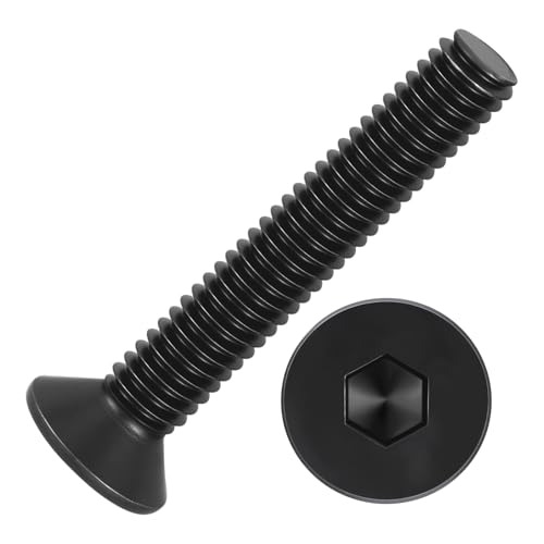 50Pcs[M4-0.7x25] Flat Head Socket Cap Screw Countersunk Bolt - size: M4-0.7x25mm