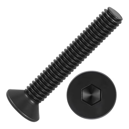 50Pcs[M4-0.7x25] Flat Head Socket Cap Screw Countersunk Bolt - size: M4-0.7x25mm