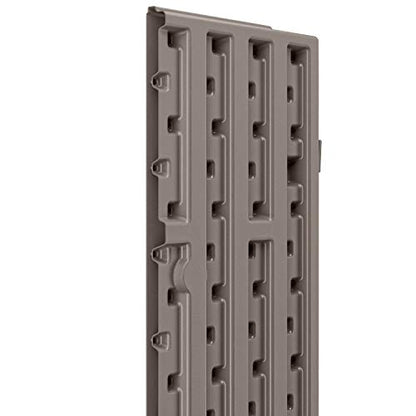 Suncast 2 Pack 9 Cu. Ft. Base Storage Cabinet, Resin Garage Organizer, Platinum Metallic/Slate