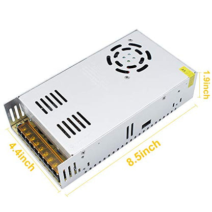 inShareplus 12V 450W LED Power Supply,12 Volt DC Switching Power Supply, 37.5A, 100-240V AC to DC 12 Volt LED Driver, Converter, Transformer for LED Strip Light, Computer Project - style: 12V 450W