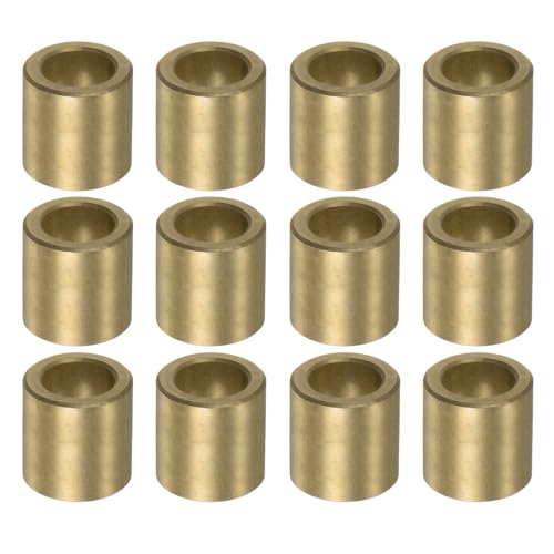 uxcell 12pcs Sleeve (Plain) Bearings 8mm Bore x 12mm OD x 15mm Length, Self-Lubricating Sintered Bronze Bushings - size: 8mm Bore x 12mm OD x 15mm Length