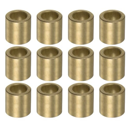 uxcell 12pcs Sleeve (Plain) Bearings 8mm Bore x 12mm OD x 15mm Length, Self-Lubricating Sintered Bronze Bushings - size: 8mm Bore x 12mm OD x 15mm Length
