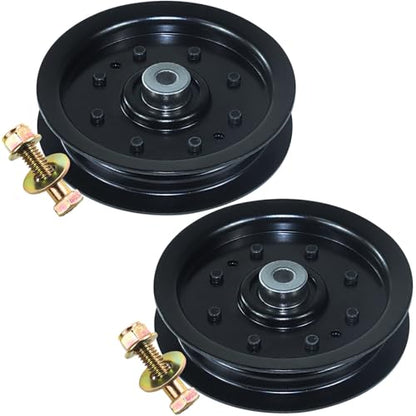 GELASKA 2Pack 753-08171 Idler Pulley 4.25 for Cub Cadet 50 inch RZT 50 Deck - color: A7 1x756-04129 Black
