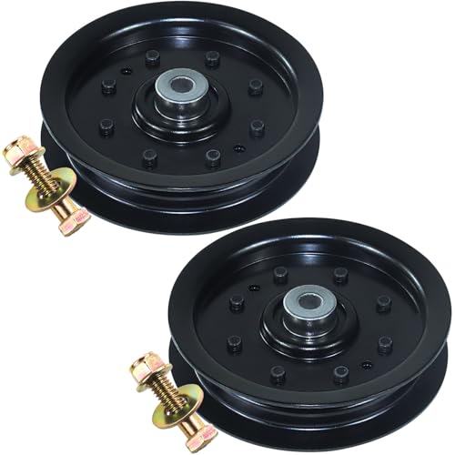 GELASKA 2Pack 753-08171 Idler Pulley 4.25 for Cub Cadet 50 inch RZT 50 Deck - color: A7 1x756-04129 Black