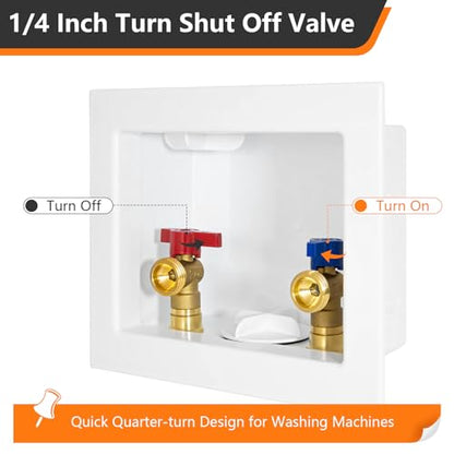 HeSun Washing Machine Outlet Box, 1/2" CPVC x 3/4" MHT Outlet(WM004-1) - size: Washing Machine Box W/ Regular, style: CPVC