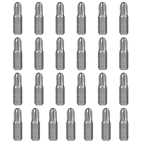 HPHOPE PH3 Screwdriver Bit Set, Phillips #3 Bits 1/4" Hexagon Bit (25 Pack) - size: PH3, 25Pcs, 1"