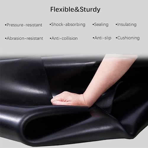 Solid Rubber Strip Roll 1/16 (.062)" Thick X 12" Wide X 10'Long - size: 12"X10'X1/16, style: No Adhesive