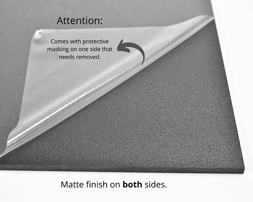 BuyPlastic Dolphin Grey HDPE Boat Board, Marine Grade Plastic Sheet 1/2" Thick, Nominal Size 12" x 12", High Density Polyethylene Panel - size: 1/2" x 12" x 12", style: Dolphin Grey