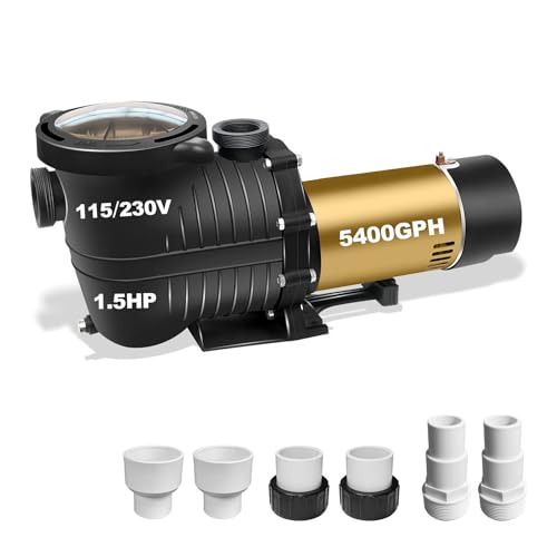 Pool Pump 1.5HP Dual Voltage Self-Priming Pump - color: Gold