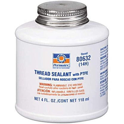 Permatex 80632 Thread Sealant with PTFE, 4 oz, White (Pack of 2) - size: 4 Fl. Oz. (Pack of 2)