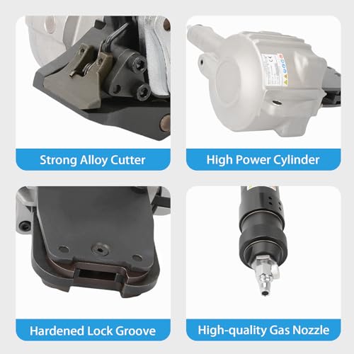 Pneumatic Steel Strapping Machine for 1.25in/3cm Width Metal Belt - size: Air Strapping Tool (1.25'')