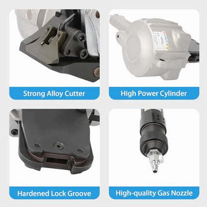Pneumatic Steel Strapping Machine for 1.25in/3cm Width Metal Belt - size: Air Strapping Tool (1.25'')