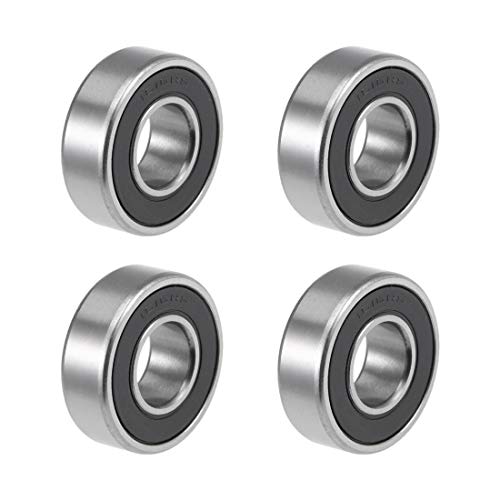 uxcell 1616-2RS Deep Groove Ball Bearing 1/2"x1-1/8"x3/8" Sealed 4pcs - size: 1/2"x1-1/8"x3/8"