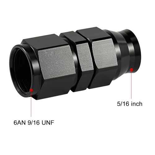 EVIL ENERGY 6AN Female Flare to 5/16" Compression Hardline Fitting, 2 PCS - size: 6AN to 5/16