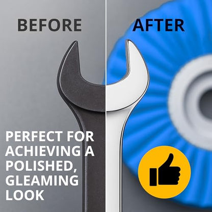 9PCS 8 Inch Aluminum Wheel Polishing Kit – Set with Aluminum Polishing Wheels Rake Buffing Compound and Airway Buffing Wheel Kit for Angle Grinder and Rim Shine Restoration - style: 9 PCS Multi Set