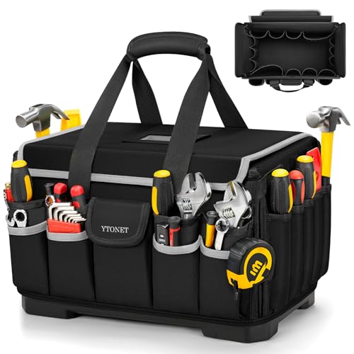 Heavy Duty Tool Bag 16-Inch, Tool Bags for men Toolbox Organizer Tote Gifts - color: Black, size: 16 Inch