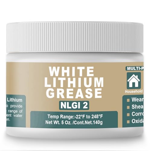 BTAS White Lithium Grease Lubricant for Door Hinge/Opener/Wheels/Screw 5oz - size: 5 oz