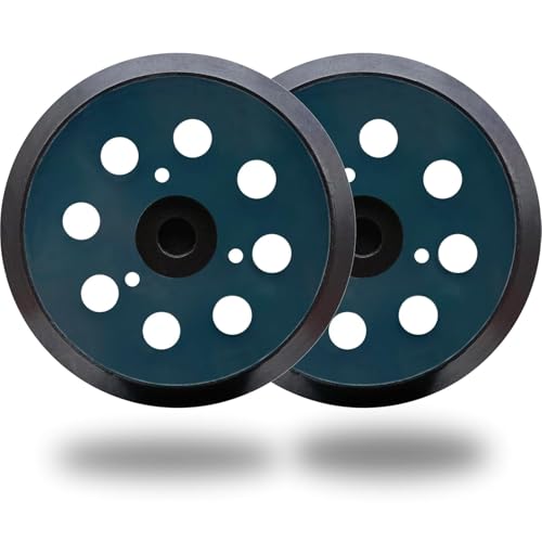 2 Pack 5 Inch 8 Hole Replacement Sander pad for Porter Cable 343, 343k, 390, 390K, 382, 343VSK Orbital Sander -5" Hook and Loop Sanding Pad for Woodworking or Automotive Sander - style: 2 Pack