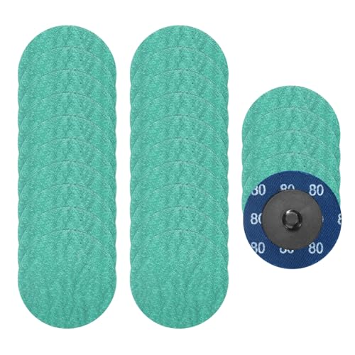 25 Pcs 2" 80 Grit Zirconia Quick Change Sanding Discs - size: 80 Grit