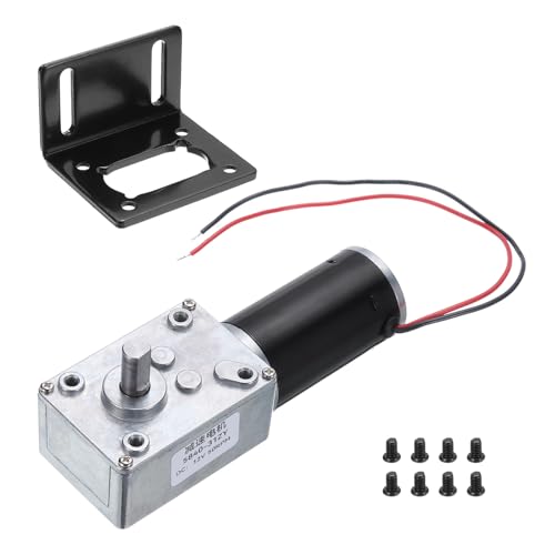 MECCANIXITY High Torque Turbine Worm Geared Motor DC 12V 8mm 50RPM - style: 50 RPM