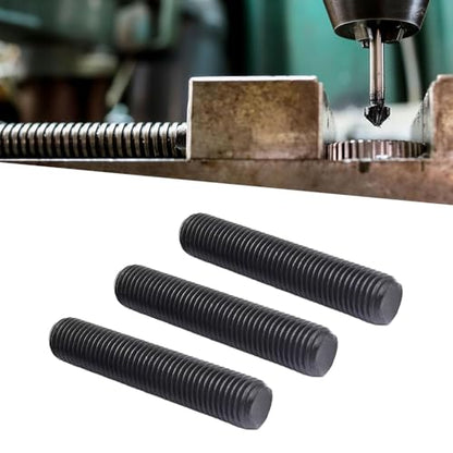 30pcs M10*50mm Fully Threaded Stud, Grade 8.8 Alloy Steel Black Oxide Finish Long Threaded Rod Bar for Furniture Mounting Assembly Fastening - size: M10*50